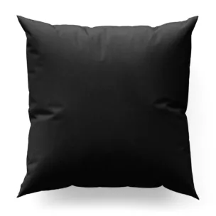 Poszewka szyta NADINE czarna z miękkiej tkaniny o welurowej strukturze i wyraźnym splocie