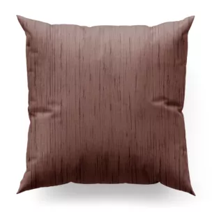 Poszewka szyta wrzosowa z tkaniny welwetowej w pionowe prążki, wykończona obciążnikiem