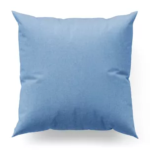 Poszewka szyta jasnoniebieska z miękkiej tkaniny o welurowej strukturze