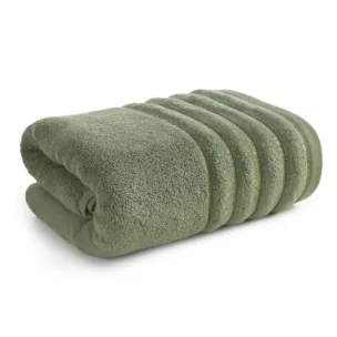 Ręcznik kąpielowy 70x140 cm bawełniany kolor zielony z błyszczącą bordiurą 500 g/m2 NADINE Eurofirany