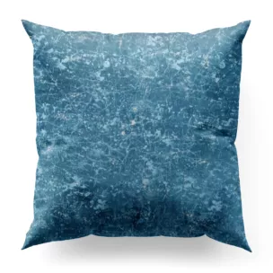 Poszewka szyta ciemnoniebieska miękka tkanina welwetowa, ze złotym marmurowym nadrukiem