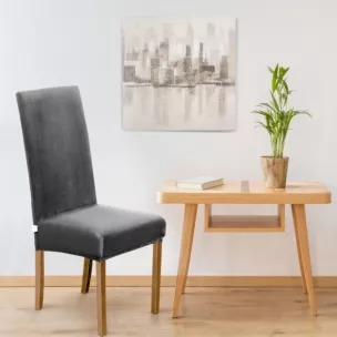 Uniwersalny pokrowiec na krzesło welwetowy nie wchłaniający wilgoci DESIGN 91