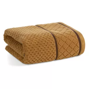 Ręcznik kąpielowy 70x140 cm bawełniany zero twist miodowy o ryżowej strukturze 550 g/m2 FAVORI Eurofirany