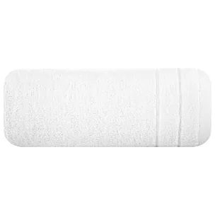 Ręcznik kąpielowy 50x90 cm bawełniany kolor biały z welwetową bordiurą 500 g/m2 DAMLA Eurofirany