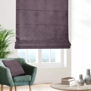 Roleta rzymska WALDO ciemnobrązowa ze szlachetnej grubej tkaniny welwetowej o gramaturze 400g/m2