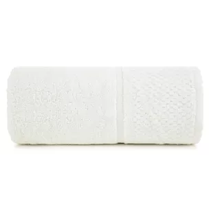 Ręcznik kąpielowy 50x90 cm bawełniany kolor kremowy z efektowną bordiurą 550 g/m2 IBIZA Eurofirany