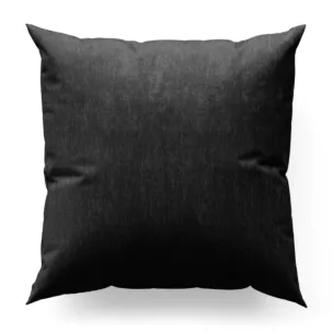 Poszewka na wymiar czarna z tkaniny o szenilowej strukturze