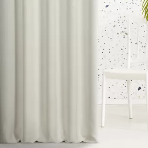 Zasłona szyta na tunelu naturalna z miękkiej tkaniny szenilowej