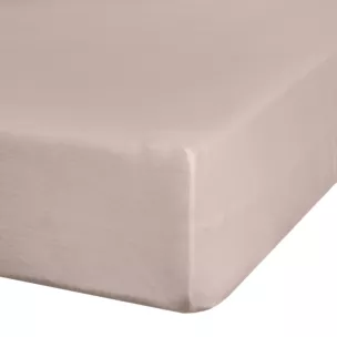 Prześcieradło jersey z gumką 120x200 cm z bawełny kolor beżowy 140 g/m2 Eurofirany