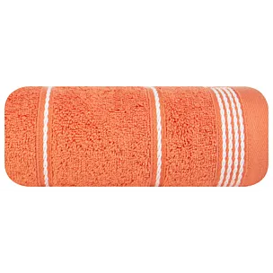 Ręcznik kąpielowy 50x90 cm bawełniany kolor pomarańczowy ze stębnowaną bordiurą 500 g/m2 MIRA Eurofirany