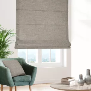 Roleta rzymska FELICITY beżowo jasnoszara o naturalnym splocie w melanżowych odcieniach