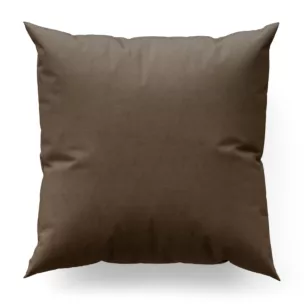 Poszewka szyta jasnobrązowa z miękkiej półmatowej tkaniny welwetowej