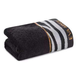 Ręcznik do rąk 30x50 cm bawełniany kolor czarny,szary z designerską bordiurą 500 g/m2 EVA 22 Eva Minge Eurofirany