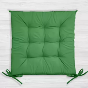 Poduszka na krzesło 40 x 40 x 5 cm wodoodporna zielona z pikowaniem GARDEN Eurofirany