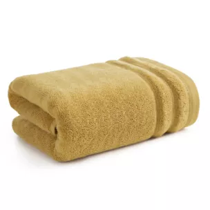 Ręcznik kąpielowy 30x50 cm bawełniany kolor musztardowy z błyszczącą bordiurą 500 g/m2 NADINE Eurofirany