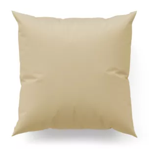 Poszewka szyta beżowa z gładkiej tkaniny zaciemniającej typu dimout