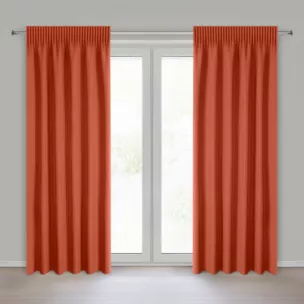 Zasłona ceglasta z matowej gładkiej tkaniny 140x270 cm taśma RITA Eurofirany