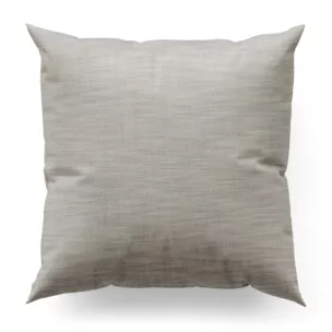 Poszewka szyta szarobeżowa z tkaniny z dodatkiem lnu, z melanżowym splotem ekologiczna