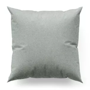 Poszewka szyta popielata ze strukturalnej tkaniny typu blackout, zaciemniająca w 100%