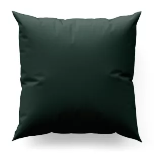 Poszewka szyta ciemnozielona z gładkiej zaciemniającej tkaniny typu dimout