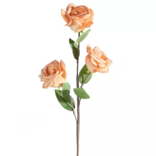 Kwiat sztuczny jasnopomarańczowy z plastycznej pianki foamiran 50 cm Eurofirany