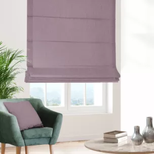 Roleta rzymska wrzosowa z miękkiej tkaniny o welurowej strukturze