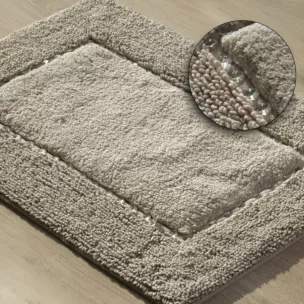CHIC BEŻOWY DYWAN ŁAZIENKOWY Z KRYSZTAŁAMI W STYLU GLAMOUR Z KRYSZTAŁKAMI 50x70 cm EUROFIRANY