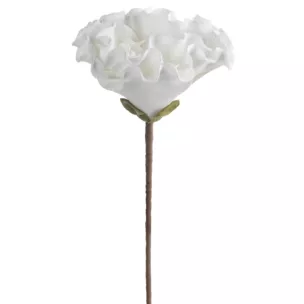 Kwiat sztuczny biały z plastycznej pianki foamiran 65 cm Eurofirany