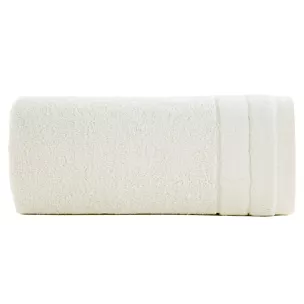 Ręcznik kąpielowy 70x140 cm bawełniany kolor kremowy z welwetową bordiurą 500 g/m2 DAMLA Eurofirany