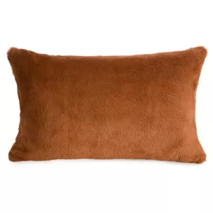 Poszewka na poduszkę 30x50 cm ceglasta z miękkiej futrzanej tkaniny NINA Eurofirany