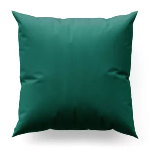 Poszewka szyta ciemnozielona z miękkiej półmatowej tkaniny welwetowej