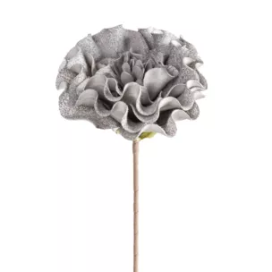 Kwiat sztuczny srebrny z plastycznej pianki foamiran 65 cm Eurofirany