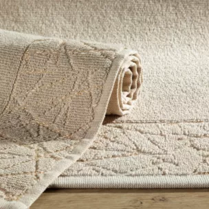 Dywanik łazienkowy NIKA z bawełny z geometrycznym błyszczącym wzorem Eurofirany