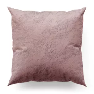 Poszewka szyta różowa z welwetowej tkaniny w drobny melanż