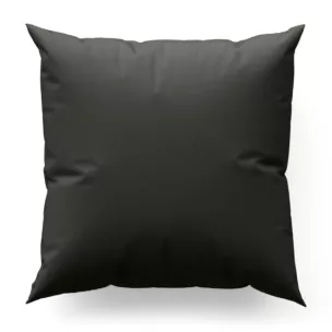 Poszewka szyta IVANA grafitowa z tkaniny o naturalnym charakterze z lnianym splotem