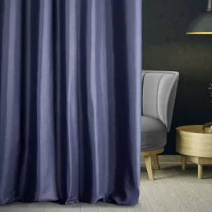 Tkanina zasłonowa z widocznym, strukturalnym wzorem i mocnym połyskiem