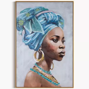 Obraz portret ręcznie malowany na płótnie Eurofirany