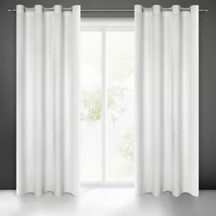 Zasłona biała z matowego welwetu 140x250 cm przelotka MILO Eurofirany