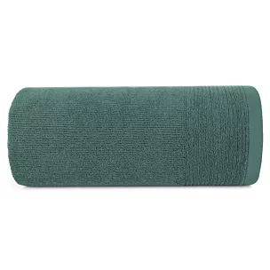 Ręcznik kąpielowy 50x90 cm bawełniany kolor ciemnomiętowy zdobiony błyszczącą bordiurą 500 g/m2 LARI Eurofirany