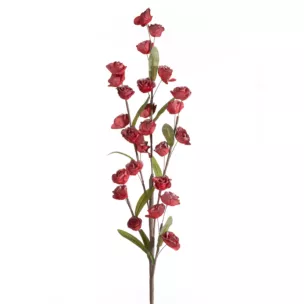 Kwiat sztuczny czerwony z plastycznej pianki foamiran 90 cm Eurofirany