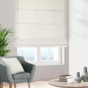 Roleta rzymska VISCAYA kremowa z melanżowej i miłej w dotyku tkaniny Italissima