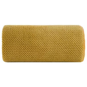 Ręcznik kąpielowy 50x90 cm szybkoschnący z mikrofibry kolor musztardowy o ryżowej strukturze 280 g/m2 ZOE 1 Eurofirany