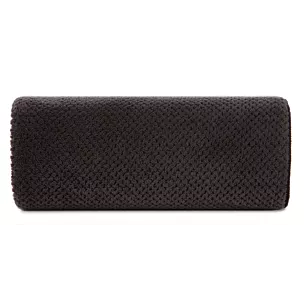 Ręcznik kąpielowy 70x140 cm szybkoschnący z mikrofibry kolor czarny o ryżowej strukturze 280 g/m2 ZOE 1 Eurofirany