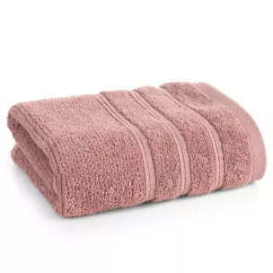 Ręcznik kąpielowy 50x90 cm bawełniany kolor pudrowy w błyszczące paseczki AMIRA Eurofirany