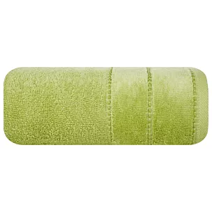 Ręcznik kąpielowy 50x90 cm bawełniany kolor oliwkowy z welwetową bordiurą 500 g/m2 JESSI Eurofirany