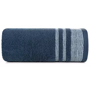 Ręcznik do rąk 30x50 cm bawełniany kolor granatowy z ozdobną bordiurą 500 g/m2 MERY Eurofirany
