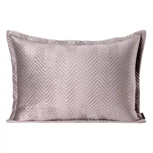 Poszewka na poduszkę 50x70 cm welwetowa pikowana w jodełkę metodą hot press pudrowa SOFIA EUROFIRANY PREMIUM