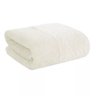 Ręcznik do rąk 30x50 cm bawełniany kolor kremowy o ryżowej strukturze z welwetową bordiurą 500 g/m2 LOREN Eurofirany