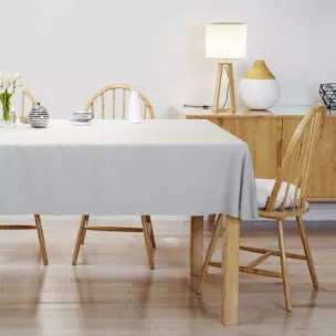 Obrus szyty naturalny tkanina zaciemniająca, strukturalna typu dimout