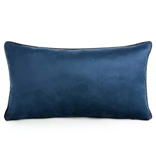 Poduszka 30 x 50 cm welwetowa granatowa z kontrastującą lamówką GAJA 3 Eurofirany